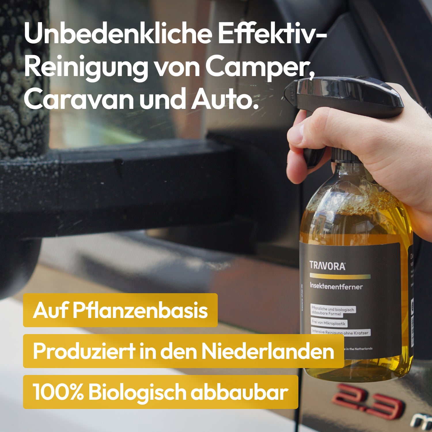Features des biologisch abbaubaren Insektenentferners von TRAVORA