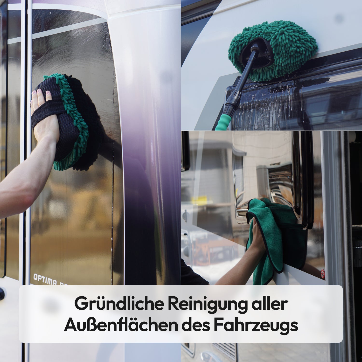 Wohnmobilreinigung mit dem Wohnwagen Reinigungsset von TRAVORA