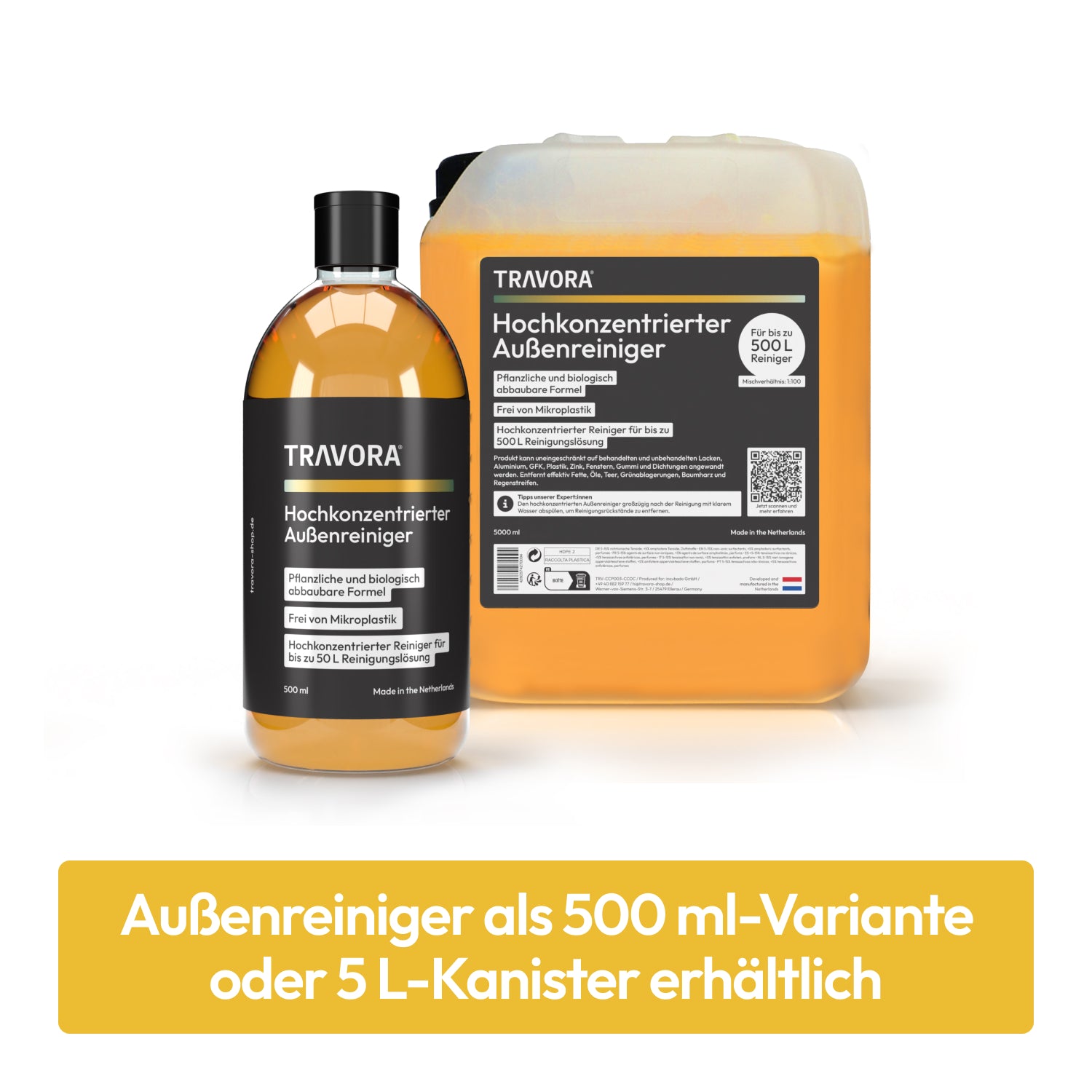 TRAVORA Außenreiniger 500ml oder 5l